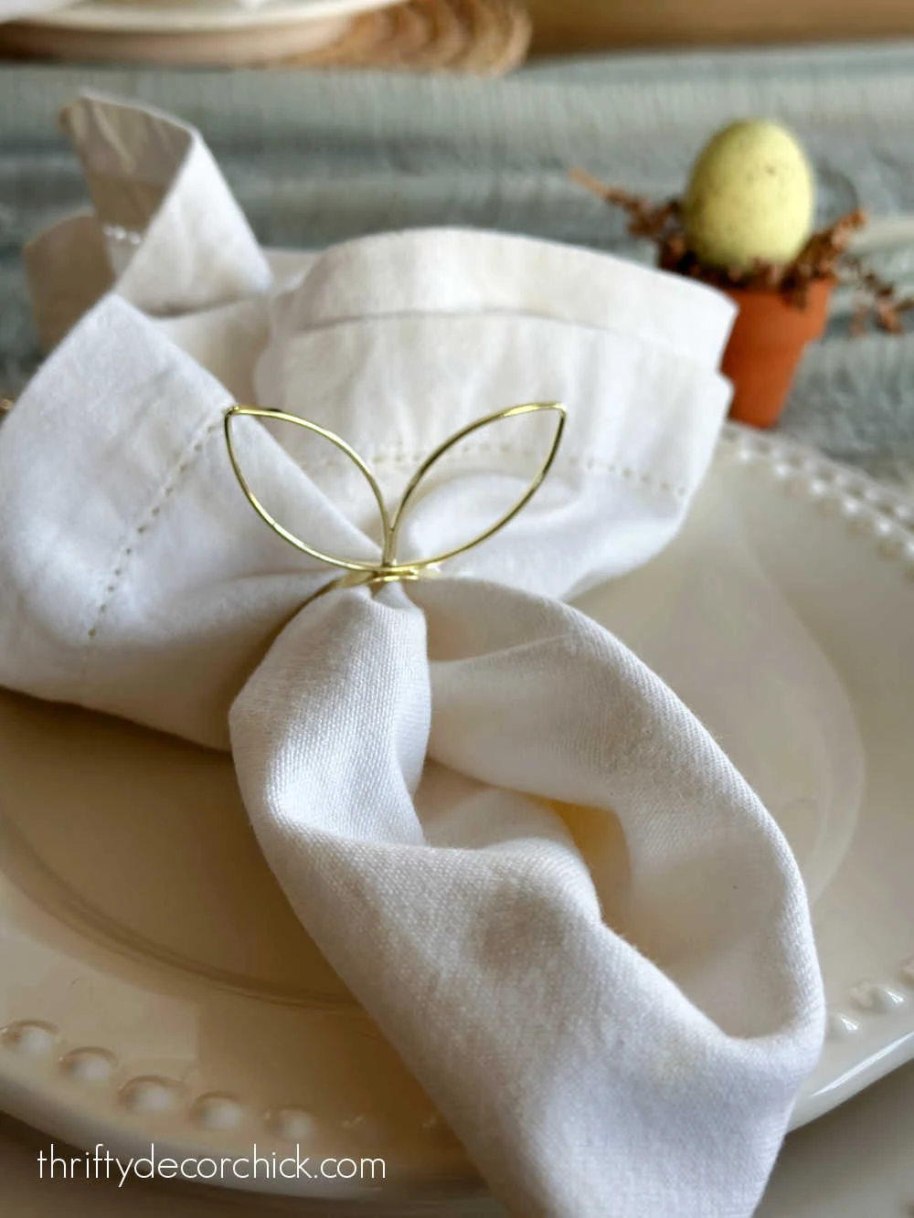 metal bunny ear napkin rings